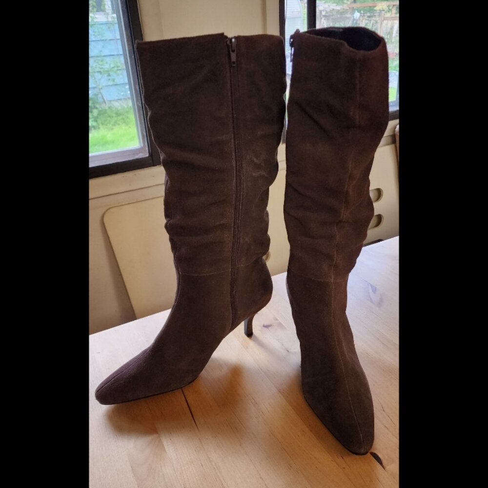 Wide Calf Suede Boots made by Silhouettes